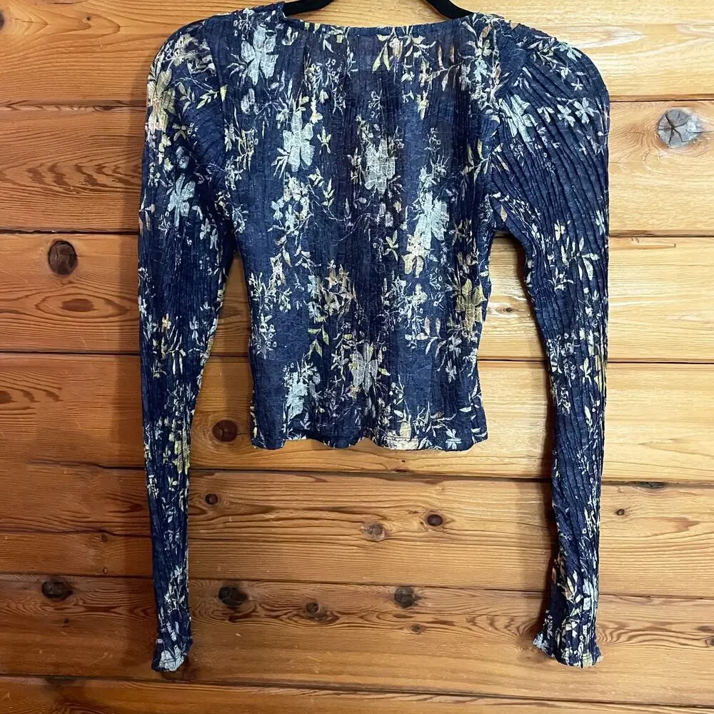 Free People Angelina Floral Print Crop Top Extra Small
